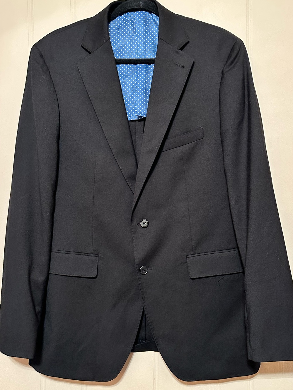 Alton Lane Classic Black Men's Blazer - Modern Two-Button Suit Jacket 44L